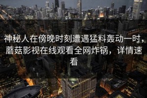 神秘人在傍晚时刻遭遇猛料轰动一时，蘑菇影视在线观看全网炸锅，详情速看