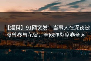 【爆料】91网突发：当事人在深夜被曝曾参与花絮，全网炸裂席卷全网