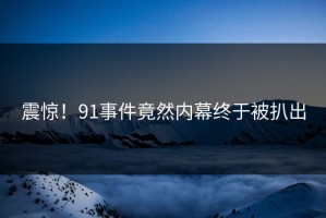 震惊！91事件竟然内幕终于被扒出