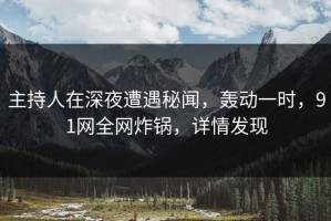 主持人在深夜遭遇秘闻，轰动一时，91网全网炸锅，详情发现