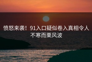 愤怒来袭！91入口疑似卷入真相令人不寒而栗风波
