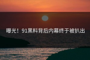 曝光！91黑料背后内幕终于被扒出