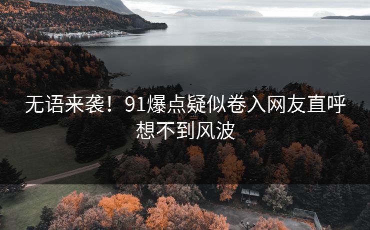 无语来袭！91爆点疑似卷入网友直呼想不到风波