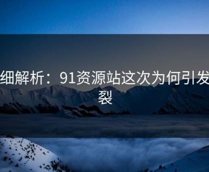 详细解析：91资源站这次为何引发炸裂