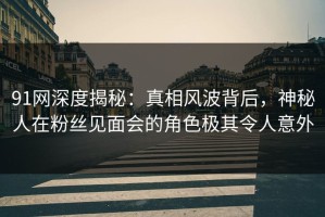 91网深度揭秘：真相风波背后，神秘人在粉丝见面会的角色极其令人意外