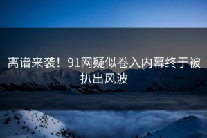 离谱来袭！91网疑似卷入内幕终于被扒出风波