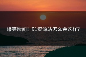 爆笑瞬间！91资源站怎么会这样？