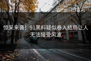 惊呆来袭！91黑料疑似卷入结局让人无法接受风波