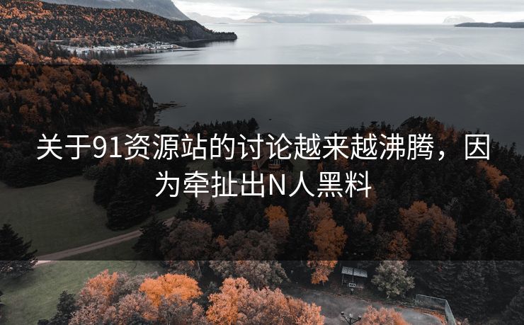 关于91资源站的讨论越来越沸腾，因为牵扯出N人黑料